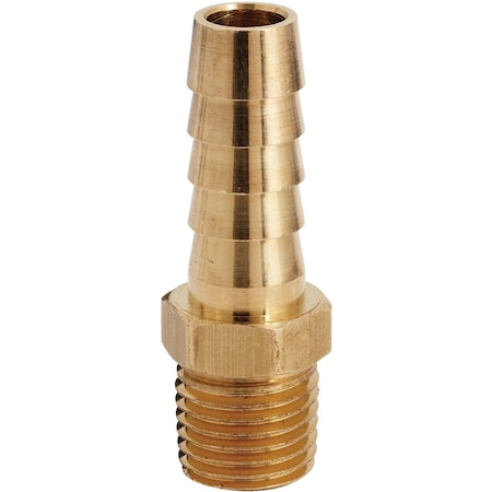 Milton 3/8'' Barb 1/4'' MNPT Brass Hose End, 2PK S-602