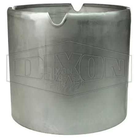 Dixon King Crimp Crimp Ferrule, 2 in Nominal, 3-1/8 in L, 0.062 in Thick, 304 Stainless Steel CF200-5SS
