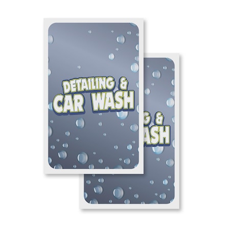 Signmission Detailing And Car Wash, Vinyl Decals Only 24 Inch x 36 Inch, Vinyl Decal, 2PK DSB-2436-2PACK-30368