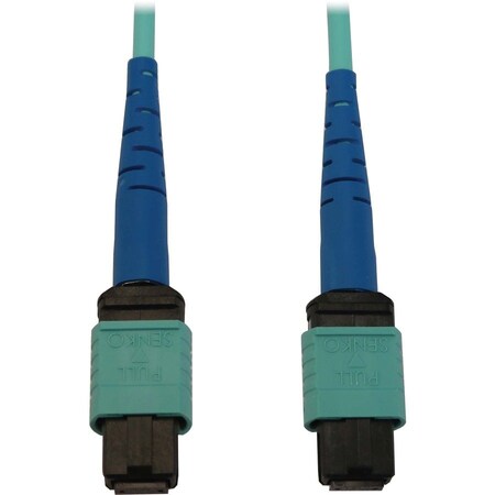 Eaton Tripp Lite Series 40/100/400G Multimode 50/125 OM3 Fiber Optic Cable 24F MTP/MPO-PC F/F, N846B-03M-24-P