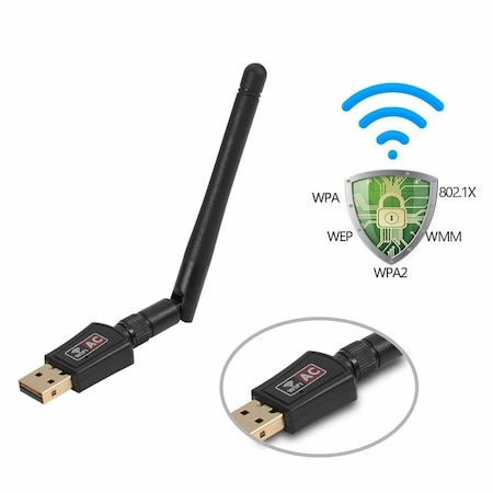 Sanoxy High-Speed 600Mbps Dual-Band Wireless USB WiFi Adapter with Antenna, 2.4GHz/5GHz 802.11AC Dongle SNX-CABLE46