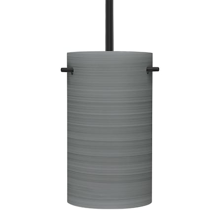 Besa Lighting Besa Tamburo 5 Stem Pendant, Titan, Black Finish, 1x 11W LED 1TT-4005TN-LED-BK