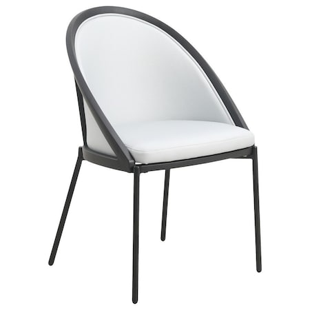 Leisuremod Urbane Collection Modern Dining Chair in White UC21W