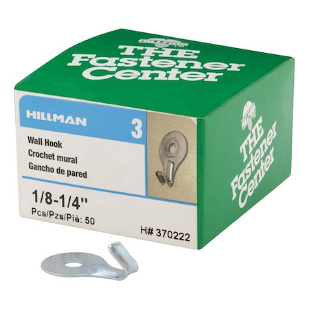 Hillman Zinc Silver Classic Utility Hooks 5 lb 50 pc 370222