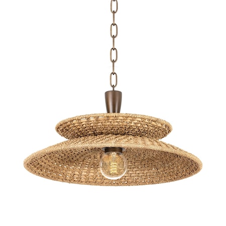 Troy Lighting Landry 1 Light Pendant 20 In. Bronze Leaf F1820-BRL