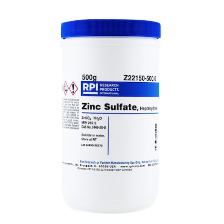 Rpi Zinc Sulfate Heptahydrate, 500 Grams Z22150-500.0