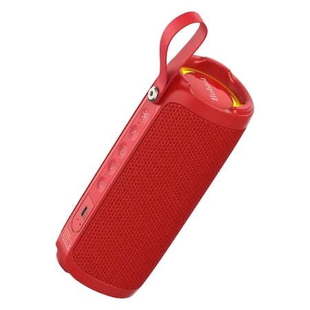 Bobtot Portable Bluetooth Speaker, Red, IPX6 Waterproof Speaker w/Bass, 15W, RGB, 15H Playtime, Dual 803784