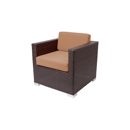 Bfm Seating Aruba Wicker Arm Chair with Sunbrella Cushions PH5102JV-14107