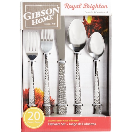 Gibson Home Royal Brighton Mirror Polished Flatware Set, 20-Piece 91150.2