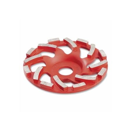 Metabo Diamond Cup Grinding Wheel, 5 in dia, 7/8 in Arbor, 16 Segments, 12200 RPM, 40PK 469-628205000