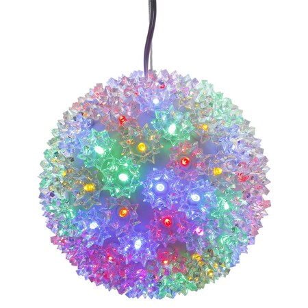 Vickerman 6 in. Starlight Sphere Christmas Ornament with Multi-Colored Wide Angle 50 LED Light, 6PK X120600