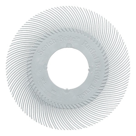 Scotch-Brite Radial Bristle Brush, SS, Gray, 6 in dia. 7100374833