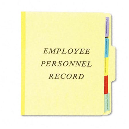 Esselte Pendaflex Vertical Personnel Folders 1/3 Cut Top Tab Letter Yellow SER1YEL