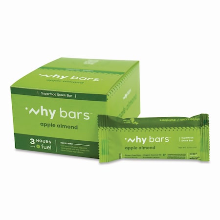 Why Bars Superfood Snack Bar, Apple Almond, 2.04 oz Bar, 12PK WHY16208