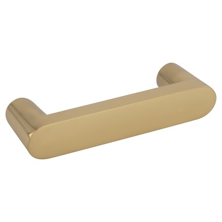 Brixwell Barrel Cabinet Pull Flat For Kitchen And Cabinet Hardware 3 in Center To Center Polished Brass BXB31141