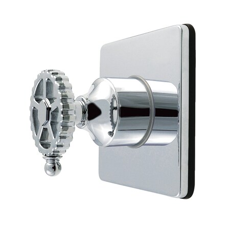 Kingston Brass Single-Handle Six-Way Diverter Valve with Square Trim Kit, Polished Chrome KS4041CG