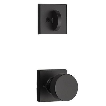 Kwikset Pismo Knob with Square Rose Interior Single Cylinder Handleset Trim for Both 800 and 687 966PSKSQT-514.UNIV