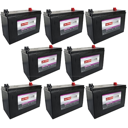 Ultrapower 12V 1060 CCA Maintenance-Free Deep Cycle Battery Group 31M, 8PK EV31