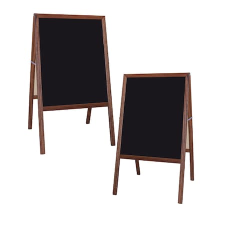 Flipside Marquee Easel (stained hardwood) Two Black Chalkboards 31221