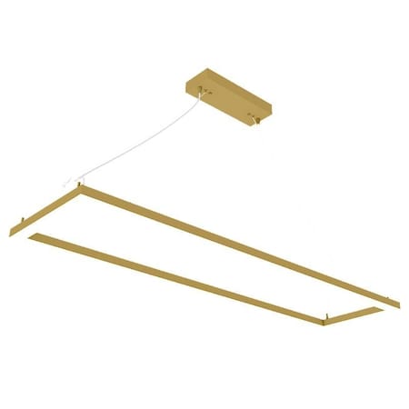 Westgate SUSPENDED FRAME FIXTURE 1X4 TUNABLE 40/50/60W 30/35/40K 0-10V 7000LM, GOLD, 40W/50W/60W, 30K/35K/40K SFL-4FT-60W-MCTP-GD