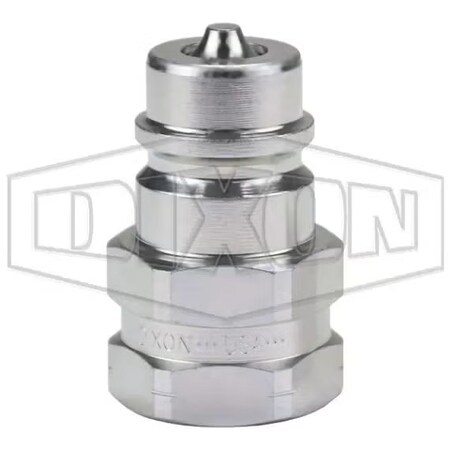 Dixon DQC K Interchange Female Plug, 7/8-14 Nominal, Female O-Ring Boss End Style, Steel K4OF5