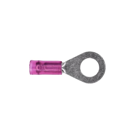 Auveco Nylon Insulated Ring Terminal 22-18 Gauge 1/4in Stud Red, 50PK 17041