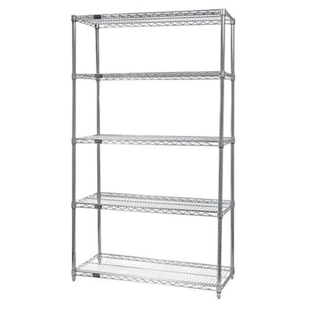 Betterbeds 5-Shelf Stainless Steel Wire Shelving Unit, 21 x 60 x 54 in. BE1136391