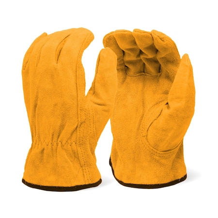Firm Touch Brown Split Cowhide Driver, Keystone Thumb, Unlined, Keystone Thumb, S, 12PK 2700 S