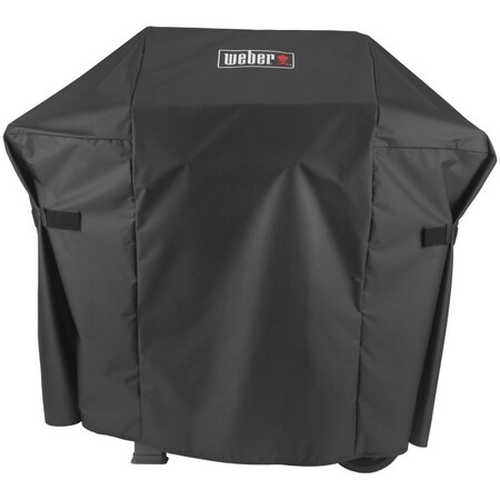 Weber Premium Grill Cover, 48 in W, 177 in D, 42 in H, Polyester, Black 7138