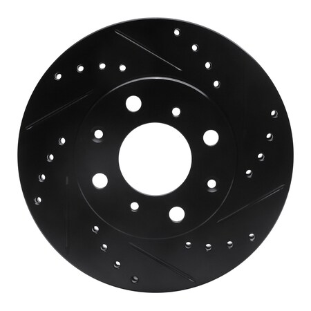Dynamic Friction Co BRAKE ROTOR DRILLED AND SLOTTED BLACK 633-59018R