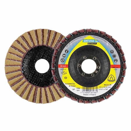 Klingspor SMT Flap Disc 850 4-1/2" 80 Grit Medium, 5PK 850080115022