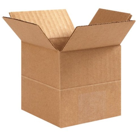 Partners Brand 4 in x 4 in x 4 in Multi-Depth Box, Kraft, Corrugate, Single Wall, 32 ECT, 25 PK MD444