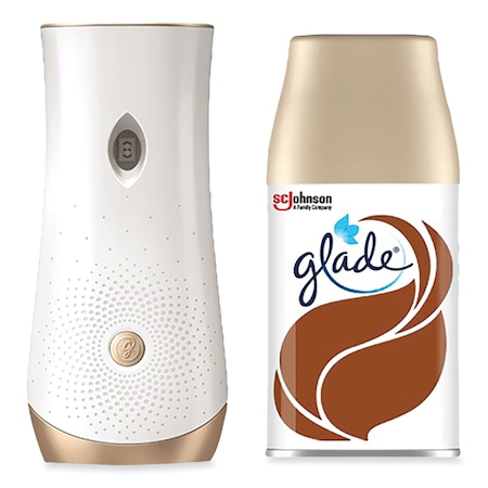 Glade Automatic Spray Starter Kit, Spray Unit and Refill, White/Gold, Cashmere Woods 375640
