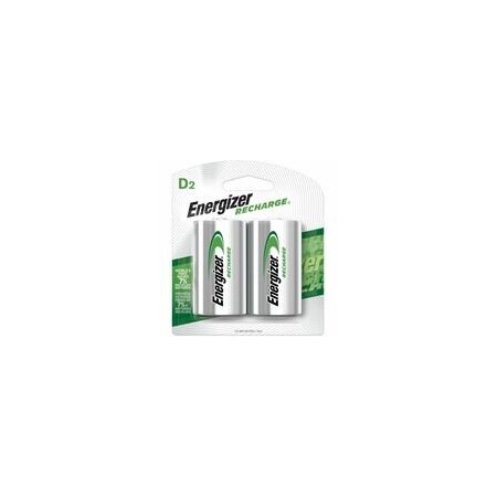 Energizer Recharge Universal Rechargeable D Batteries, For Multipurpose, Battery Rechargeable, D, 2500, 2PK NH50BP2