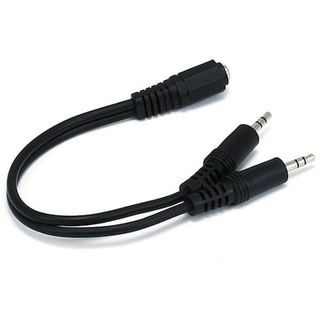 Monoprice Audio Cable, 3.5mm Plug, 6 In 669