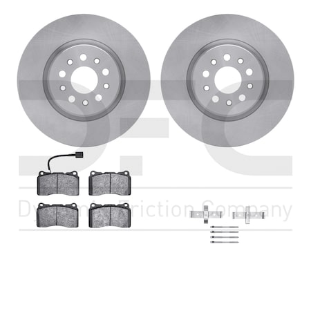 Dynamic Friction Co DFC Brake Rotor with 5000 Brake Pads and Hardware Kit 6512-79010