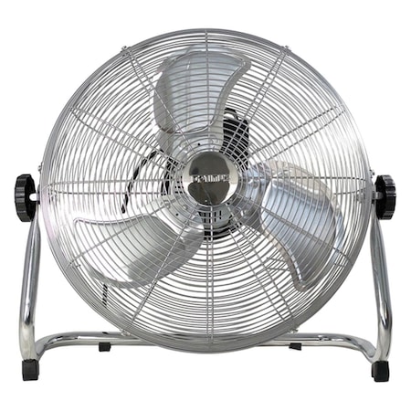 Swivel 20 in. Industrial-Grade High-Velocity Floor Fan, Chrome SW3128248