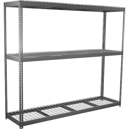 Global Industrial 3 Shelf, Standard Duty Boltless Shelving, Starter, 96"W x 30"D x 96"H, Wire Deck B3171608