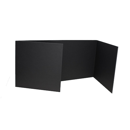 Flipside 12 x 48 Study Carrel Black/Black Foam Pack of 24 18223