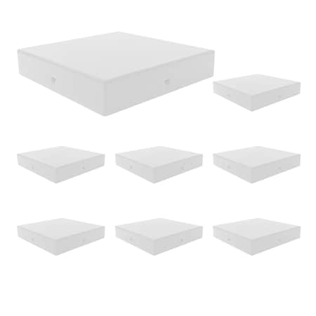 Nuvo Iron 6-in x 6-in Eazy-Cap Low Profile Steel White Post Cap, 8PK PCP25-WEC-IP8
