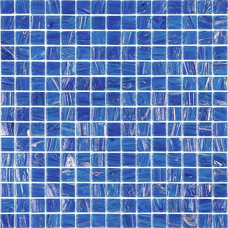 Apollo Tile Celestial 12 in. x 12 in. Glossy Azure Blue Glass Mosaic Wall and Floor Tile 20 sq. ft./case, 20PK APLST88BL537A