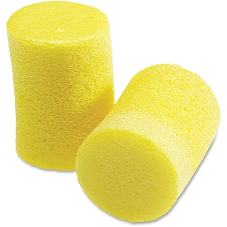 3M Polyvinyl Chloride (PVC) Earplug Classic Uncorded Earplugs, 29 dB, Yellow MMM3121201