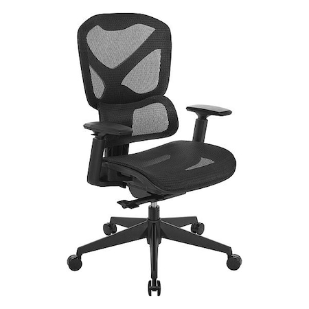 Office Star Products Office Chair, Adjustable Arms, Black, Mesh 71142M-3