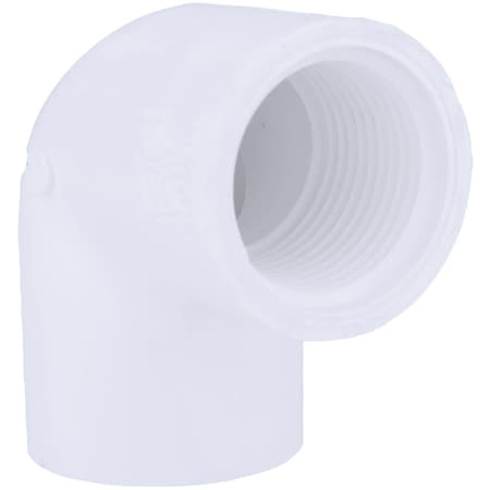 Charlotte Pipe And Foundry 1'' Female x Female Schedule 40 90 Deg. PVC Elbow, 1/4 Bend PVC 02302 1000HA