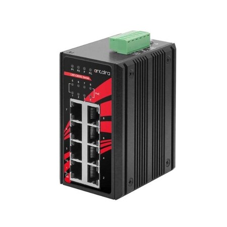 Antaira 8-Port Industrial Compact PoE+ Gigabit Unmanaged Ethernet Switch LNP-C800G