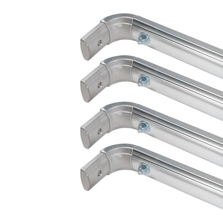 Mytee Products 98 in Telescopic Aluminum Upper Arm w/ 90° Corner for Dump Truck Tarp System, 4PK T-ASAWCx4