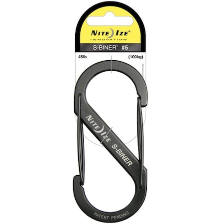 Nite Ize Double Gated Carabiner, 4-3/8 In., Black SB5-03-01