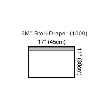3M Steri-Drape Sterile Small Towel General Purpose Drape, 17 x 11 Inch, 40PK 1000