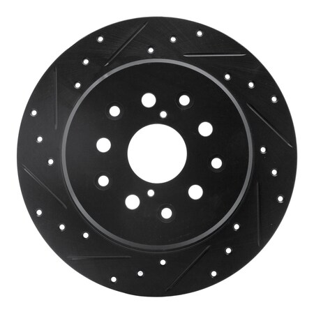 Dynamic Friction Co DFC Brake Rotor - Drilled and Slotted - Black 633-75007L