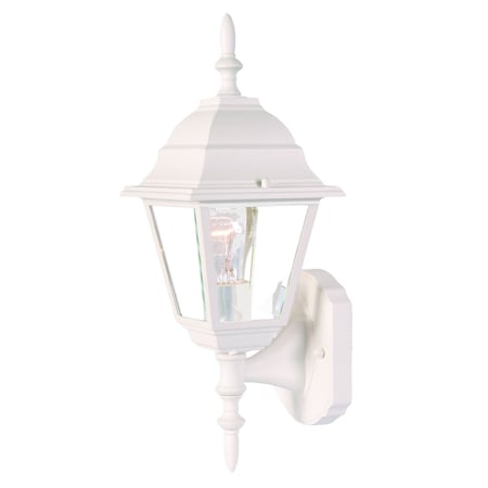 Homeroots Distressed White Swing Arm Outdoor Wall Light 398544